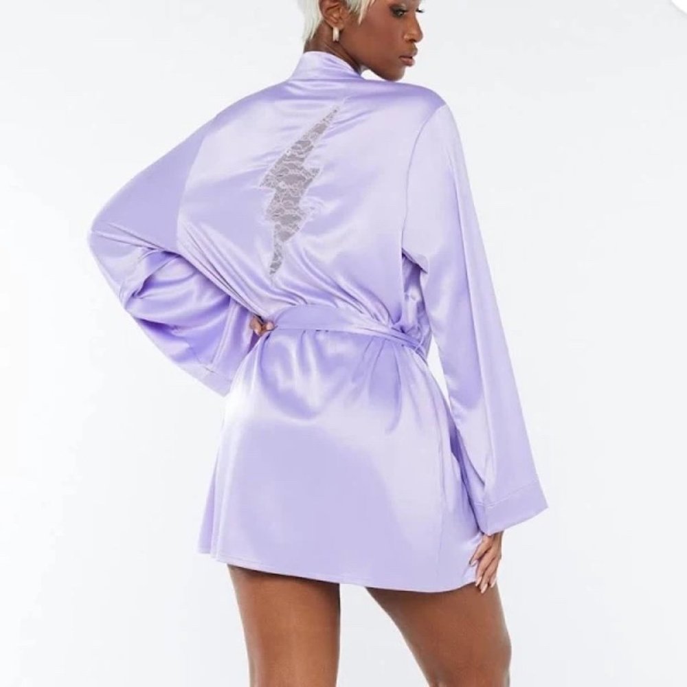 Savage x Fenty satin lightening bolt robe